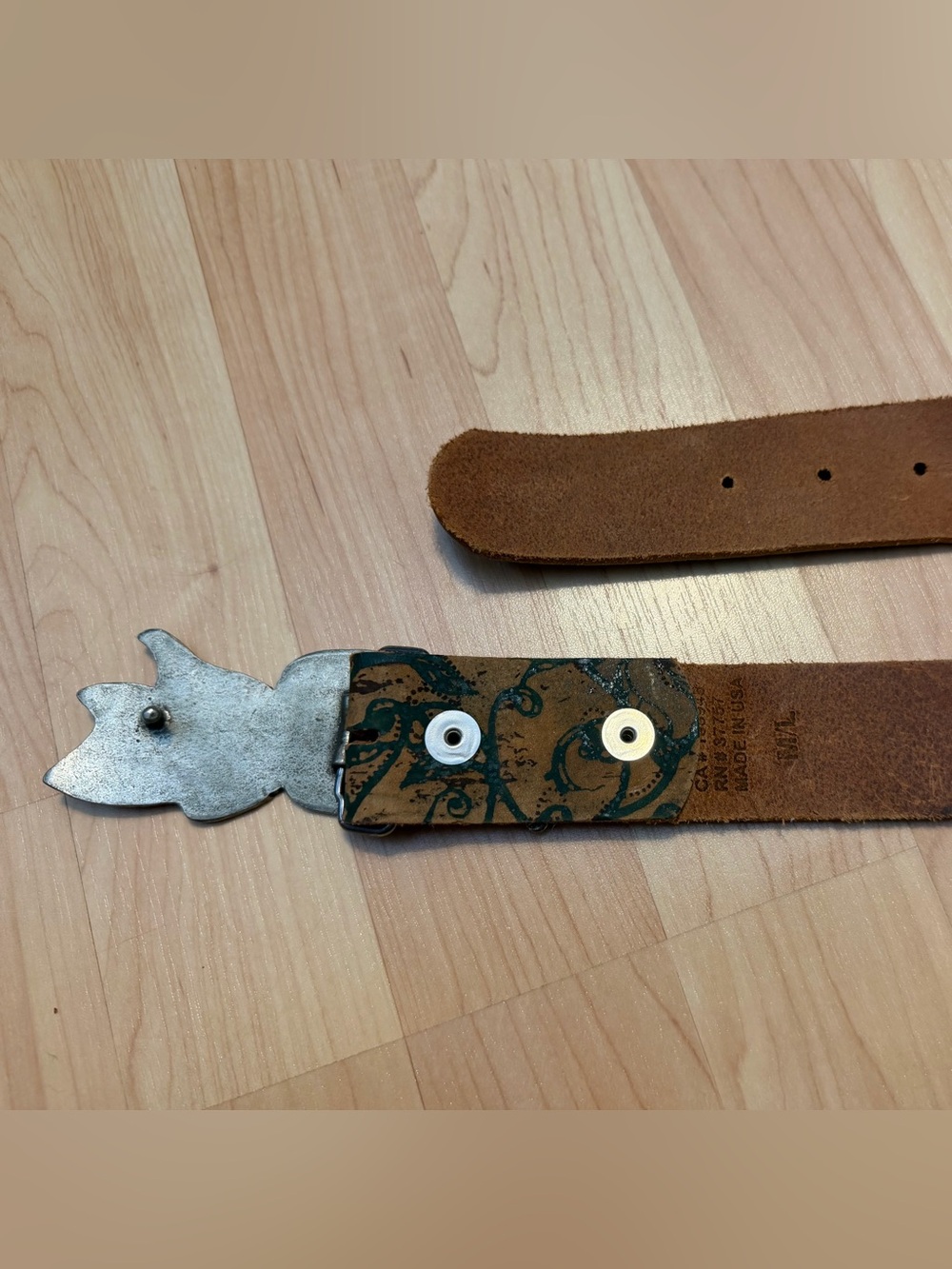Element Skate Leather Vine Y2K Belt w/Metal Buckle Women's Girls Size M / L NWOT - Picture 5 of 5